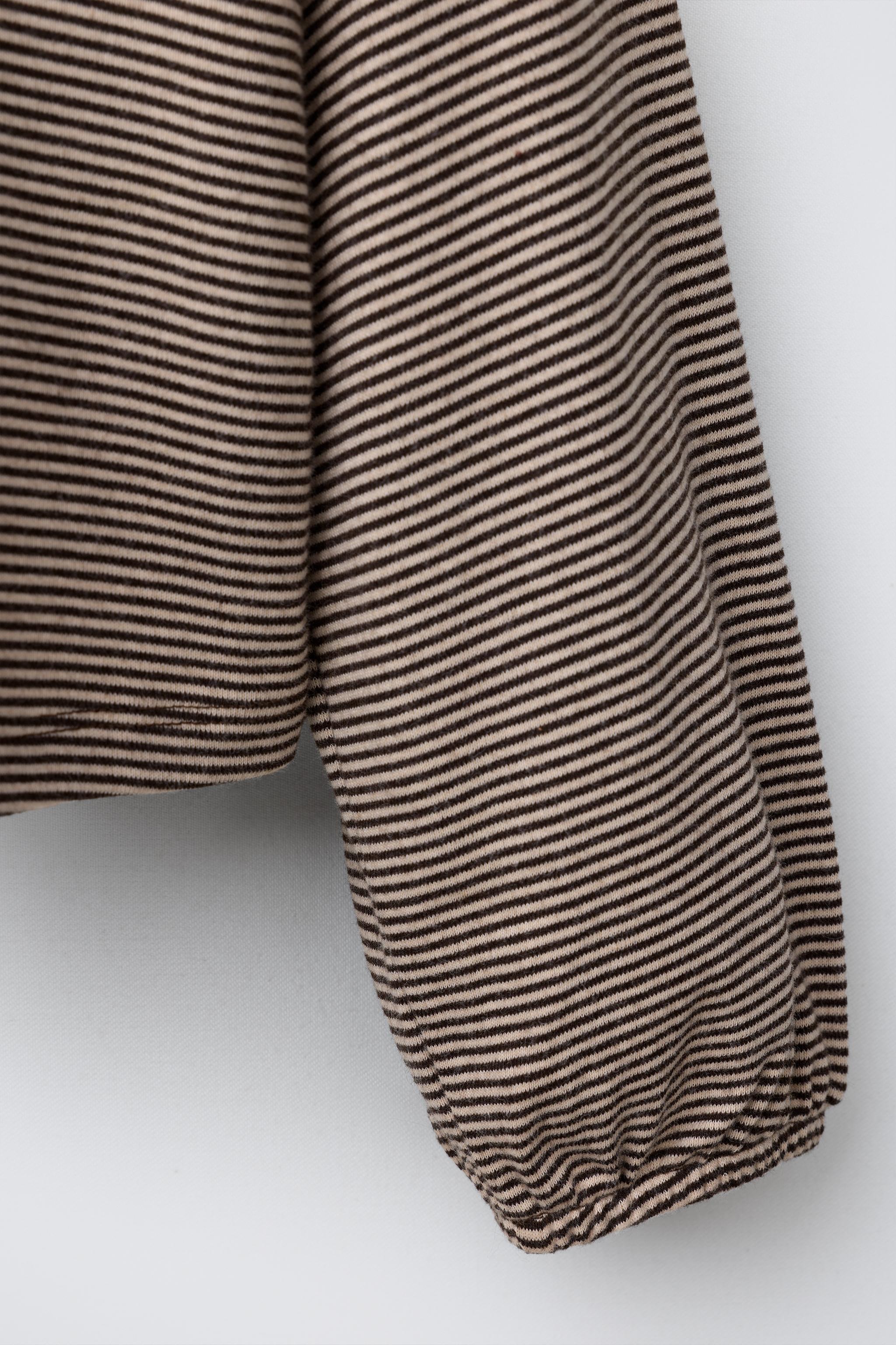 STRIPED PETER PAN COLLAR LACE T-SHIRT